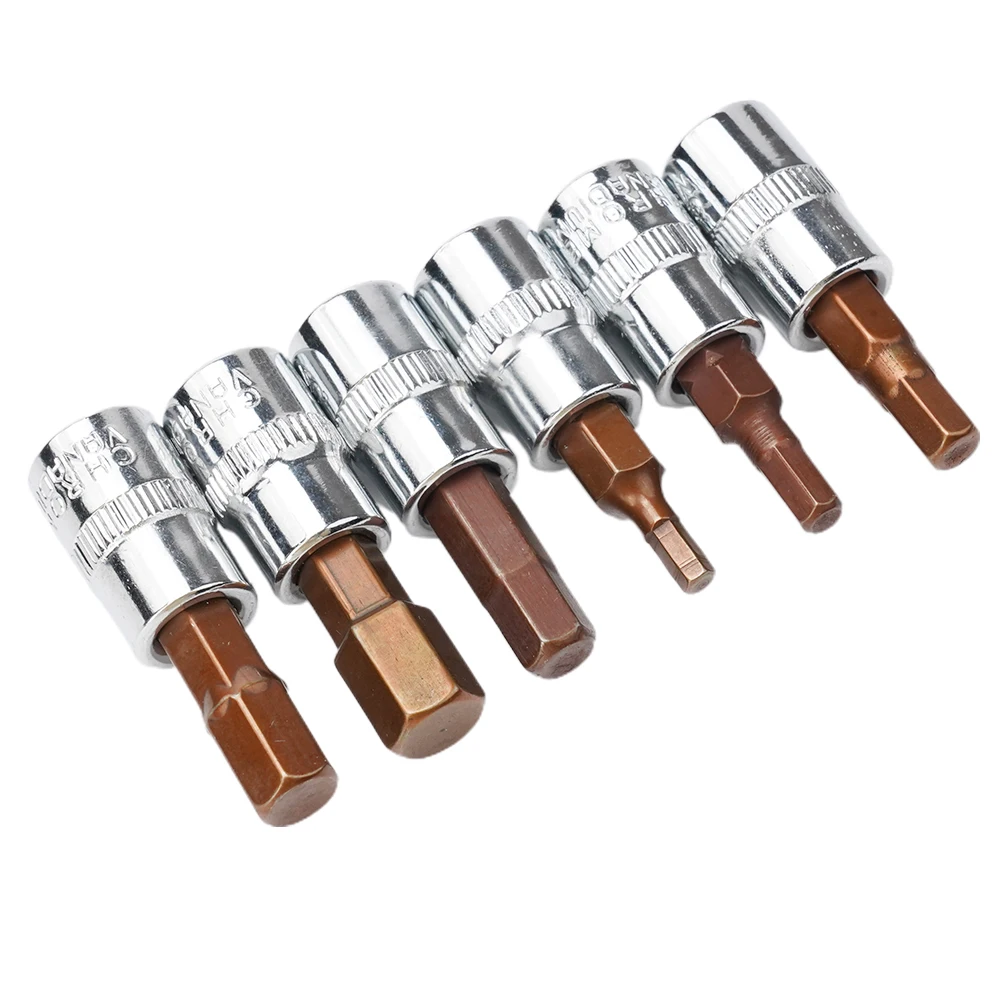 6Pcs 1/4 Zoll Schraubendreher Bit Sockel Set Hex Schraube Fahrer Bits H3-H8 Schraubendreher Zubehör Für Drehmoment Spanner Ratsche – Detail 8