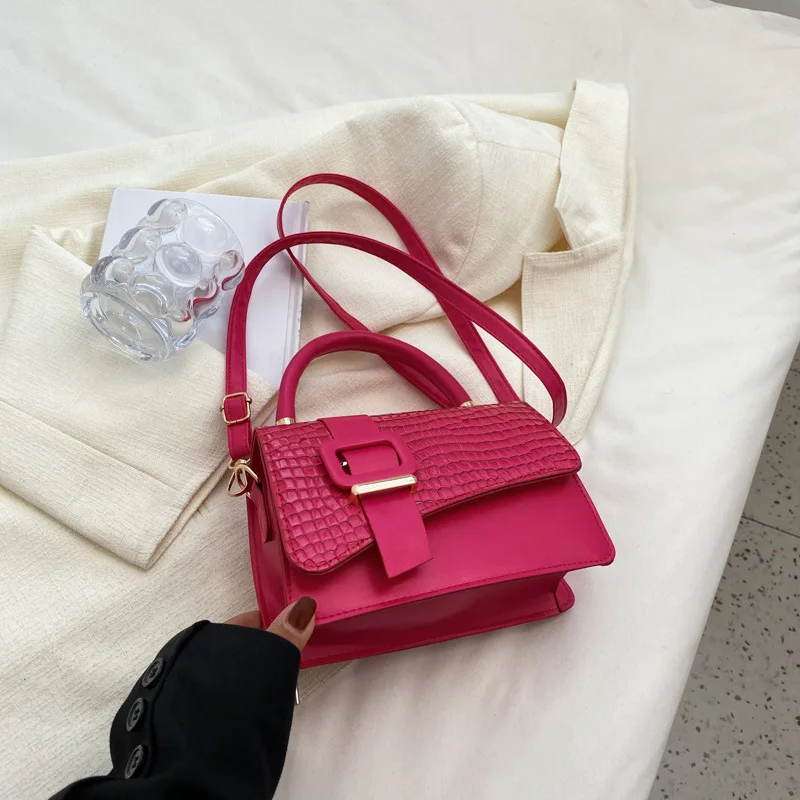 thumbnail image 1 of Bolso de hombro para mujer, nuevo patrón, sencillo, pequeño, con textura cuadrada, cruzado, para fiesta, para mujer, Y2k, para ir al trabajo, tipo sobre, 1 of 5