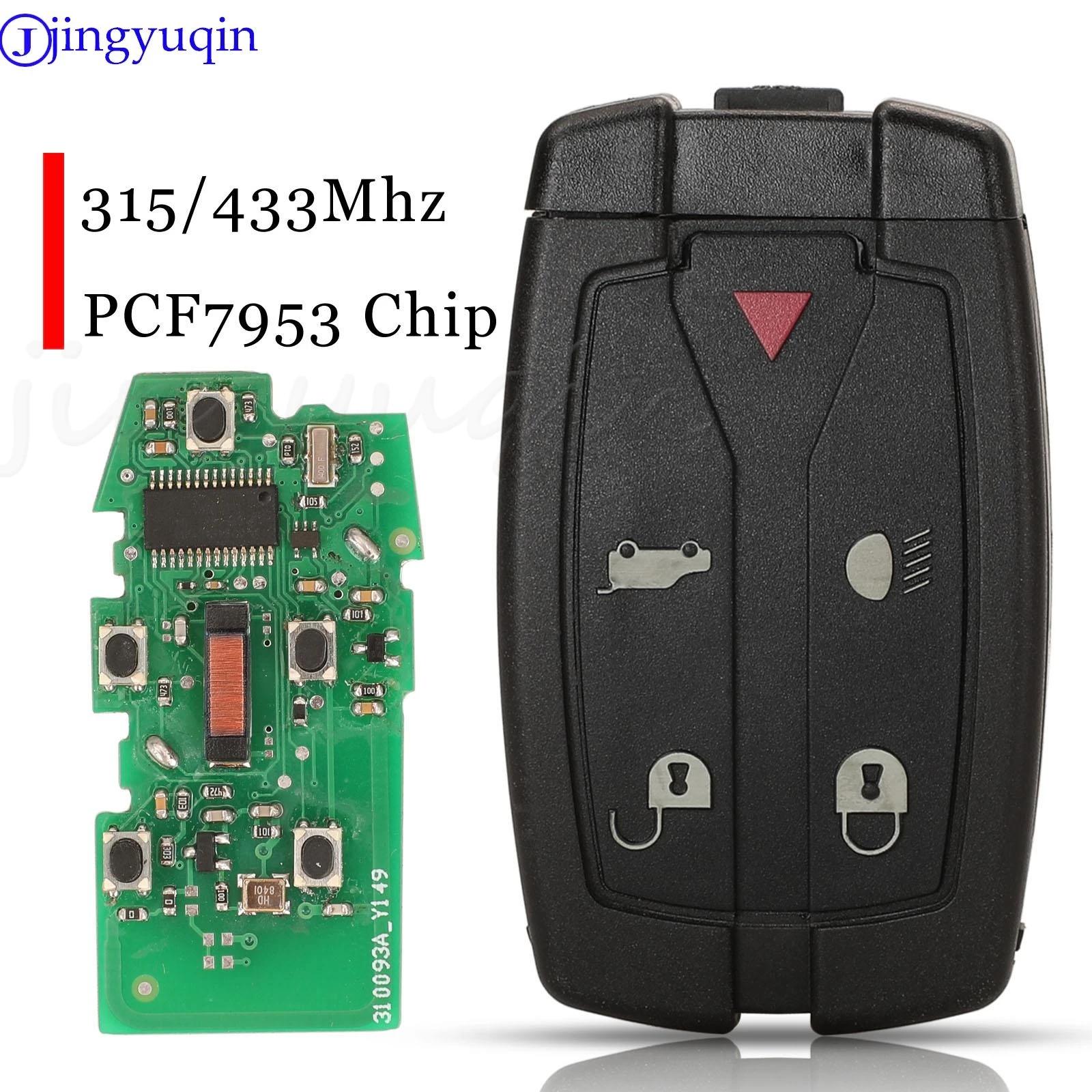 

Jingyuqin 5Buttons дистанционный ключ-брелок от машины 315/433MHz Pcf7953 Chip для Land Rover Freelander 2 3 LR2 Sport Ranger Rover