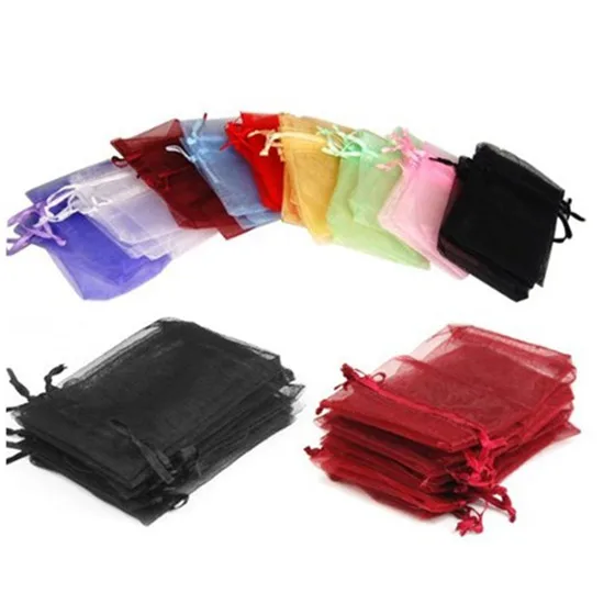 

108pcs drawsring Organza Jewelry Pouch Bags