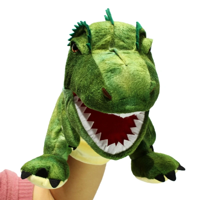 

Hand Puppet Role for Play Plush Dinosaur Puppet Pretend Story Telling Pro