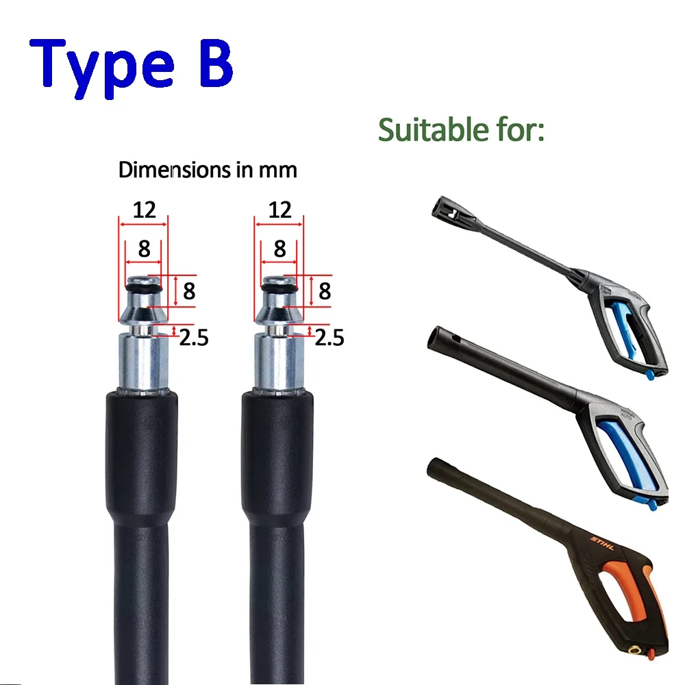6~10m High Pressure Water Cleaning Hose Pipe Cord Pressure Washer Hose Car washer Water Hose for Nilfisk STIHL Gerni HUSQVARNA 6