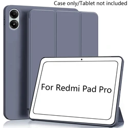 Trifold Stand Smart Case with Pencil Holder & Soft TPU Back, Auto Sleep/Wake Feature for Redmi Pad 2 Pro 12.1 (YT - Purple)