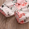 Newborn Baby Girl Clothes Set Solid Knitting Long Sleeve Tops Floral Print Pants Headband 3Pcs Outfits Casual Infant Clothing 6