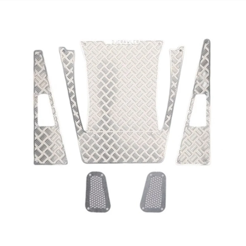 

Металлическая стальная противоскользящая пластина, декоративный лист, решетчатая Накладка для Traxxas TRX4M Defender 1/18, обновленные детали для радиоуправляемых автомобилей