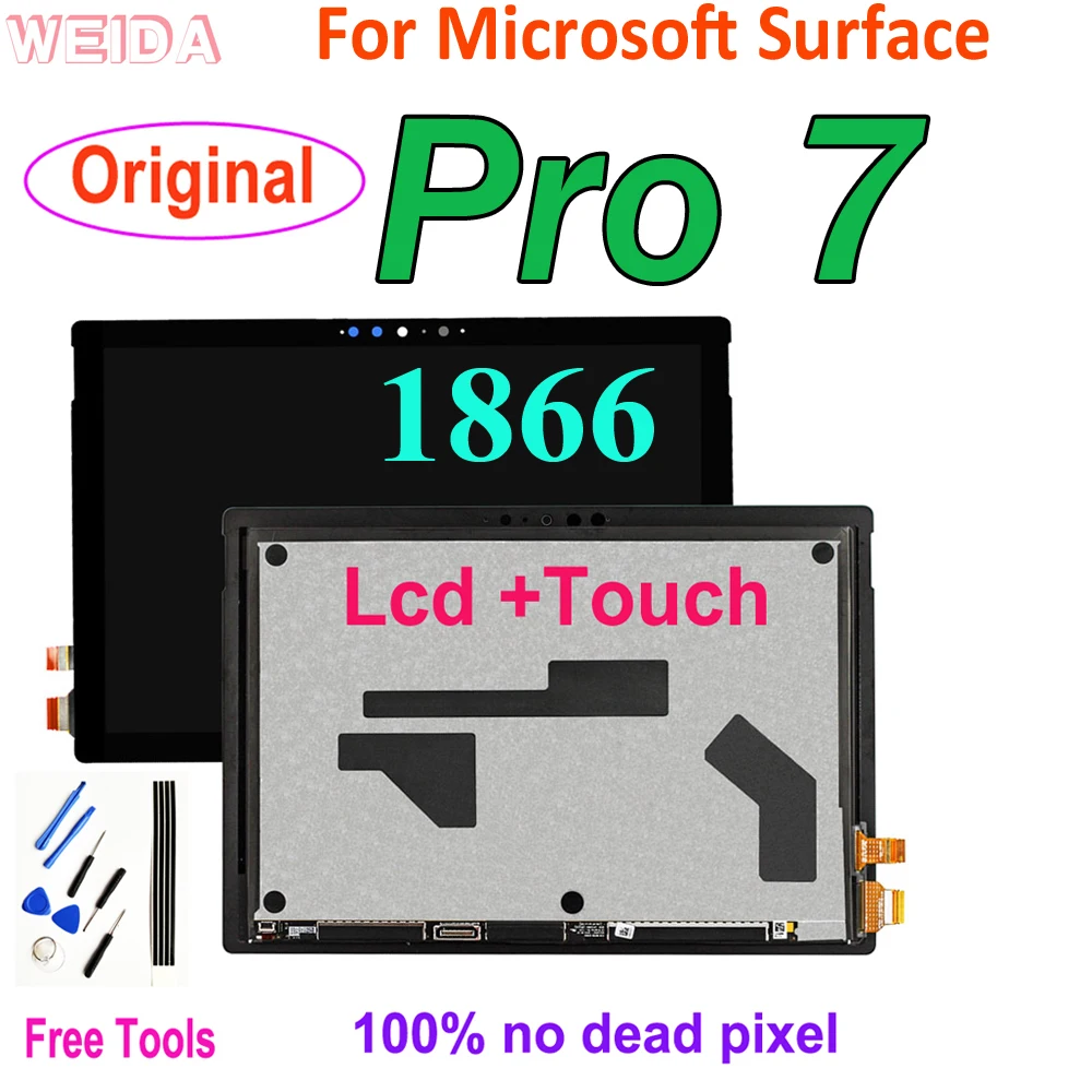 

12.3" Original LCD For Microsoft Surface Pro 7 1866 LCD Touch Screen Digitizer Assembly For Microsoft Surface Pro 7 Pro7 Display