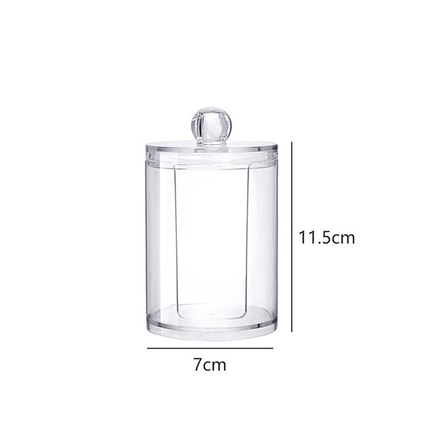 Organizer Cotton Swab Storage Box Organizador Acrylic Cotton Pad Storage Box Cosmetic Plastic Box Bathroom Bedroom