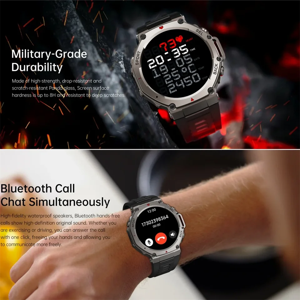 T-Rex 3 Pro Dual-Band GPS Military Smart Watch 4