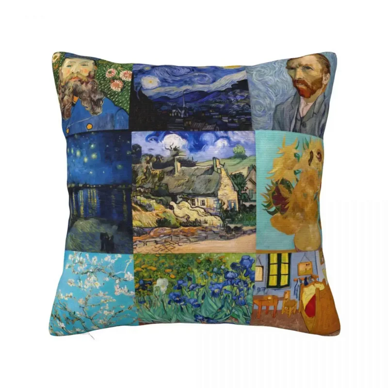 

Vincent Van Gogh Pillow Cover Masterpieces Patchwork Pillow Case Square Design Cover Pillowcases For Wedding Party Home Decor