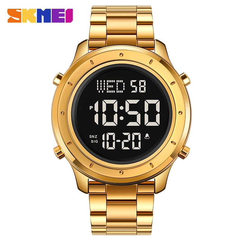 

Sport Watch Men Stainless Steel Strap LED Display Watches 5Bar Waterproof Digital Watch reloj hombre SKMEI Montre Homme
