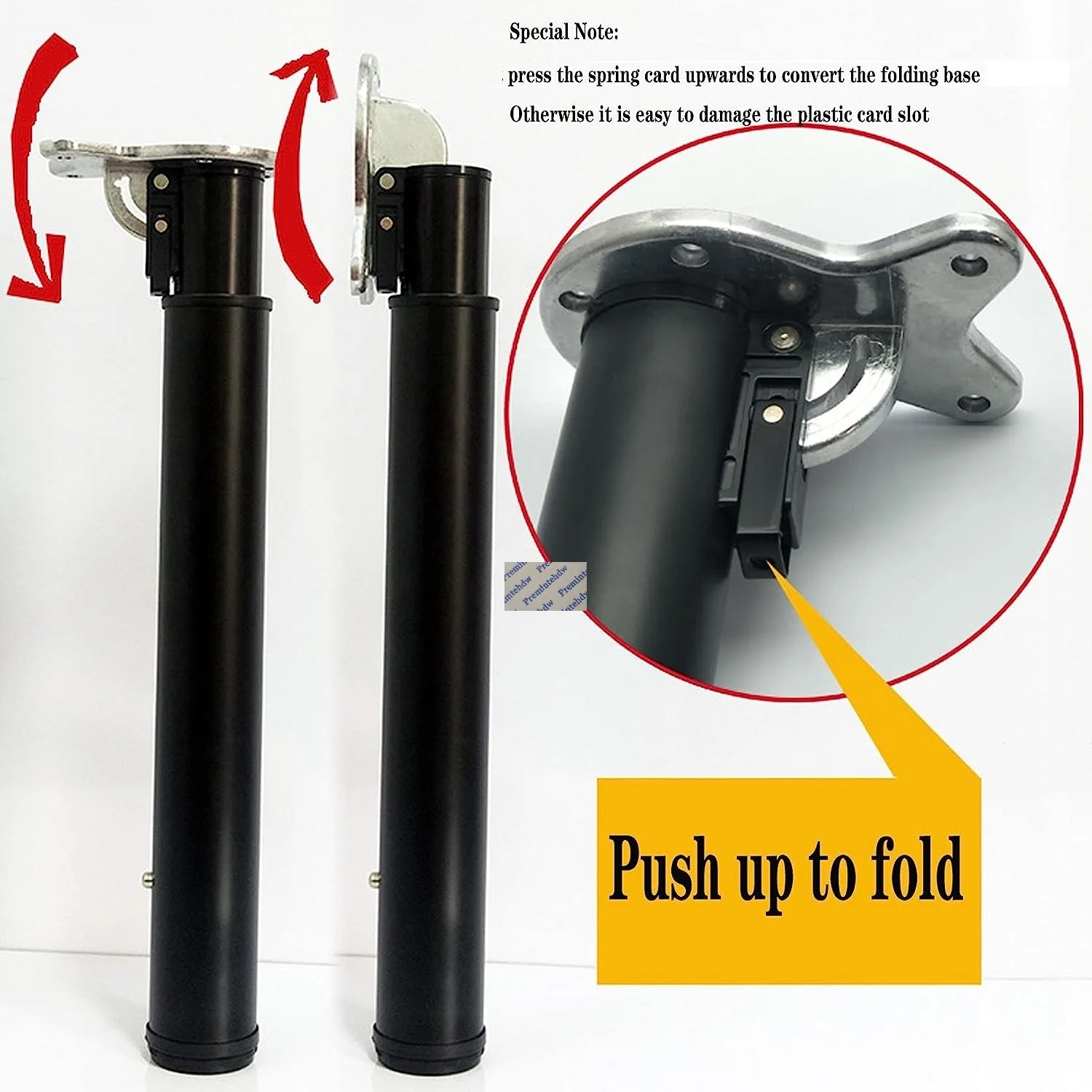 1Piece White Black Round Folding Height Adjustable Bar Leg Support For RV Conceal Table