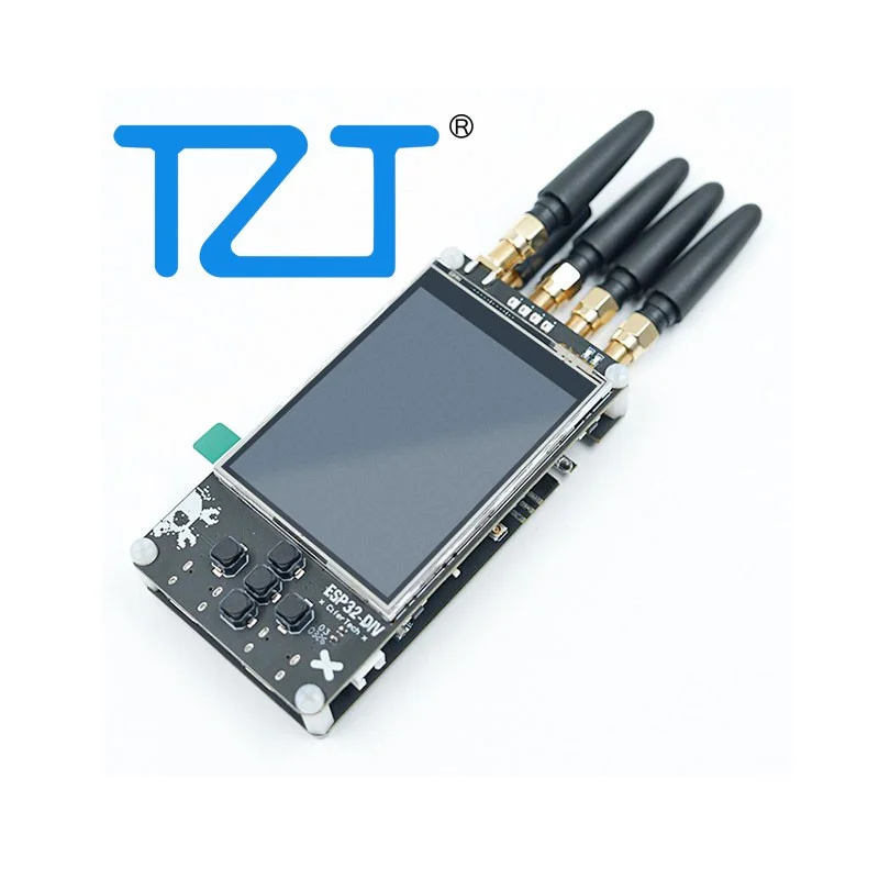 TZT ESP32-DIV V2.0 WiFi+블루투스 NRF24 RF 칩 ESP32 개발 보드 휴대용 무선 분석 및 테스트 도구(긴 안테나)
