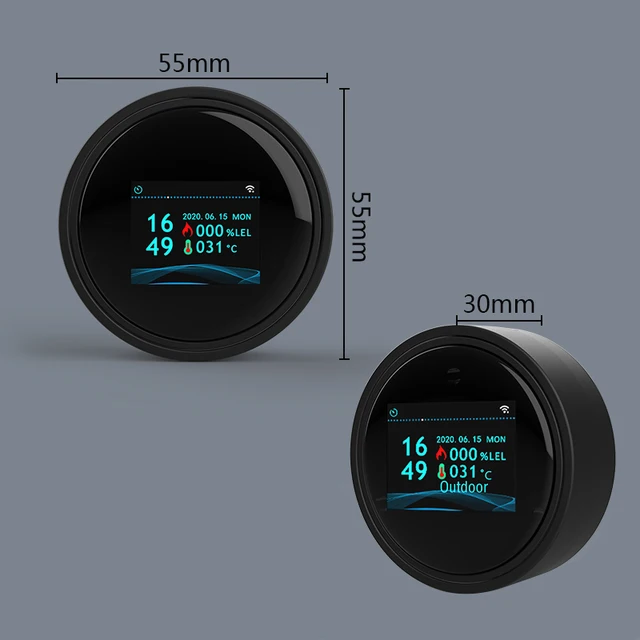 Wifi Natural Gas Sensor Tuya Smart Alarm Gas Leakage Detector Fire Security Digital LCD Temperature Display for Home Kitchen - Image 5