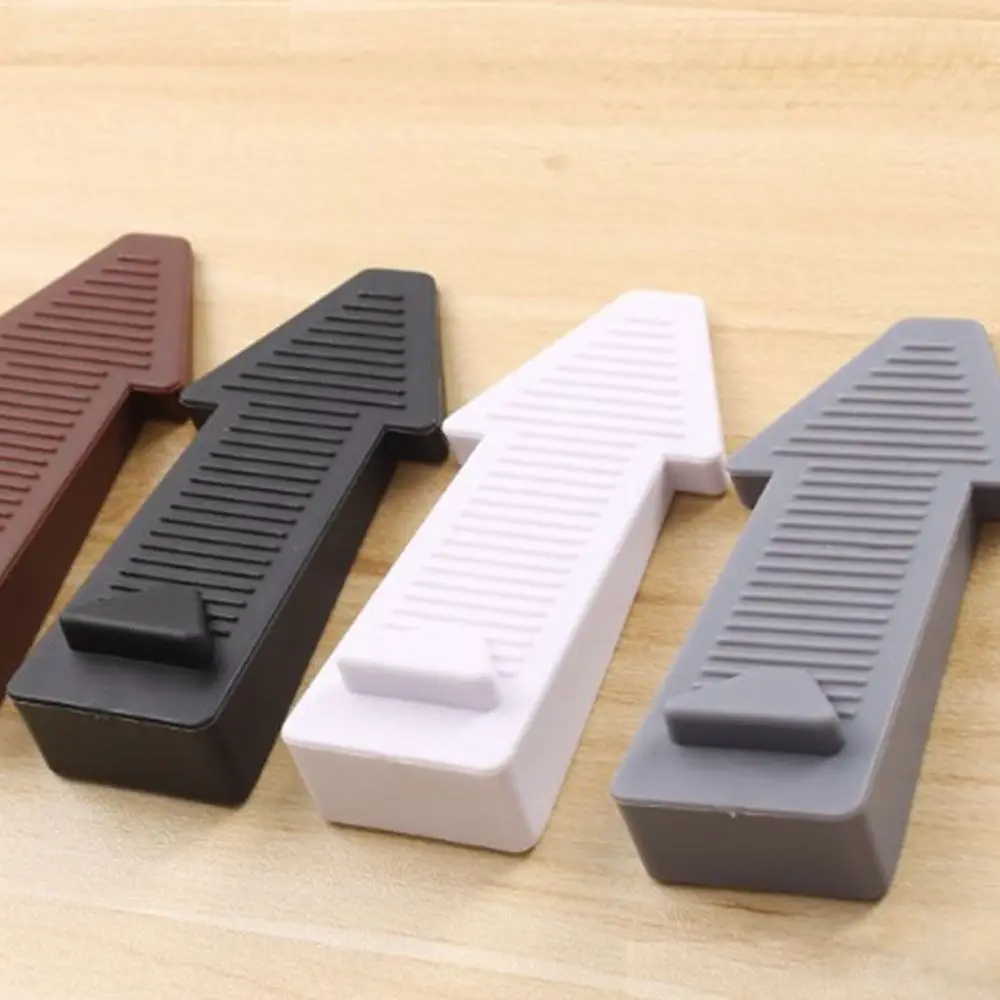 2Pcs Safety Silicone Door Stop Stoppers Block Wedge Doorstops Door Stopper Home Office Rear Retainer Anti-collision Stop