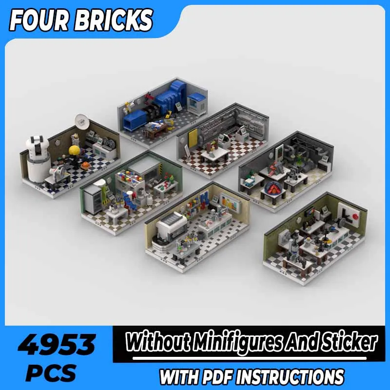 

Laboratory Scene Model Moc Building Bricks Science Lab Set Pack Technology Modular Blocks Gifts Christmas Toys DIY Sets Assembly