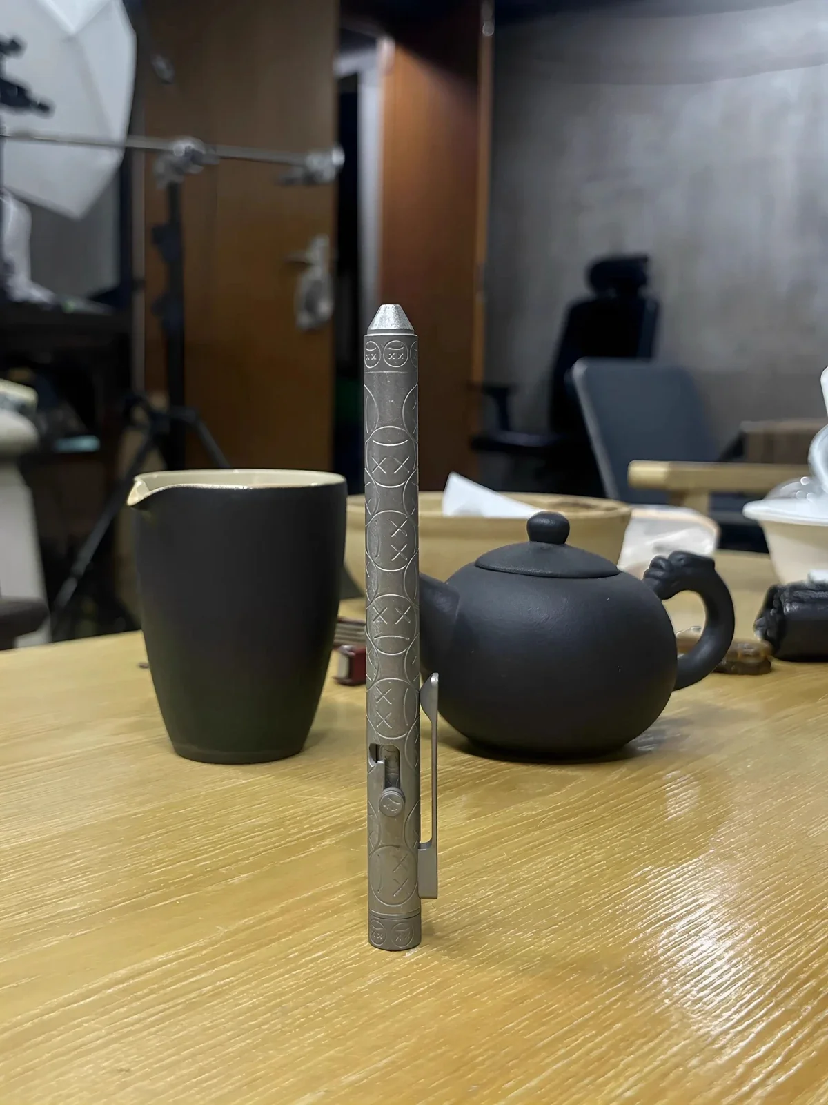 Titanium Alloy Pen With Spinning Top Collection Writing Multi-functional Portable Outdoor EDC Tools
