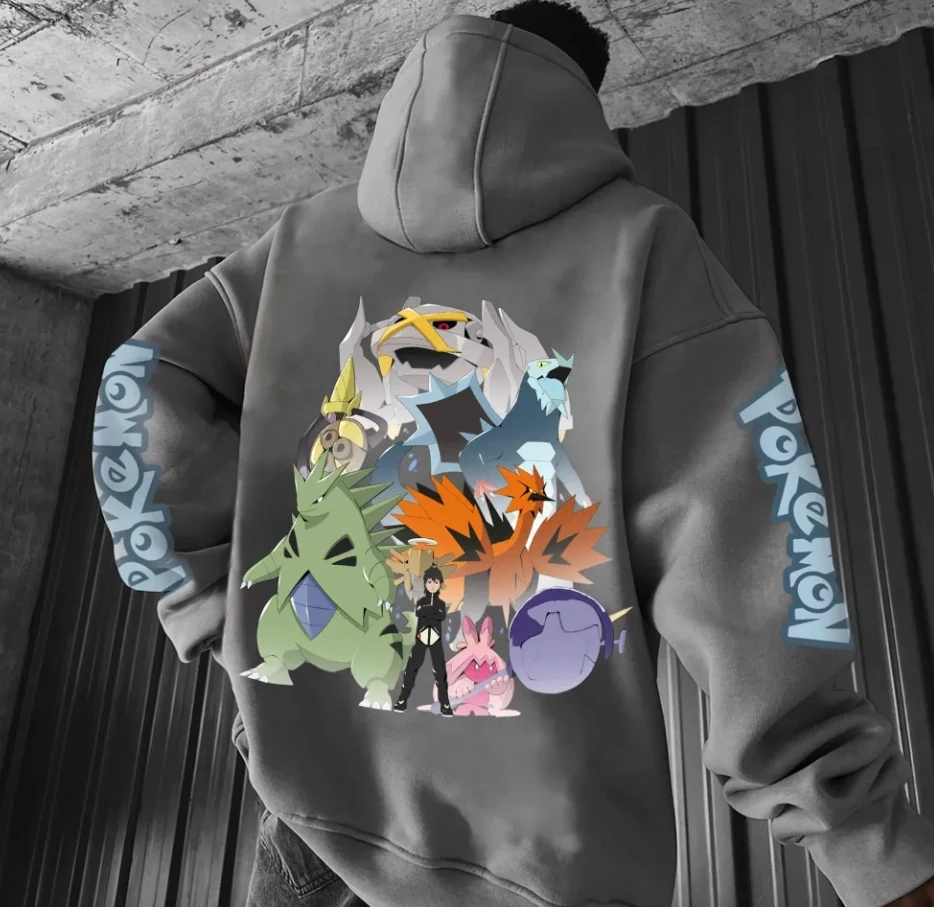 Pokemon Men's Hoodie Streetwear Casual Daily Wear Anime Fan 2025
