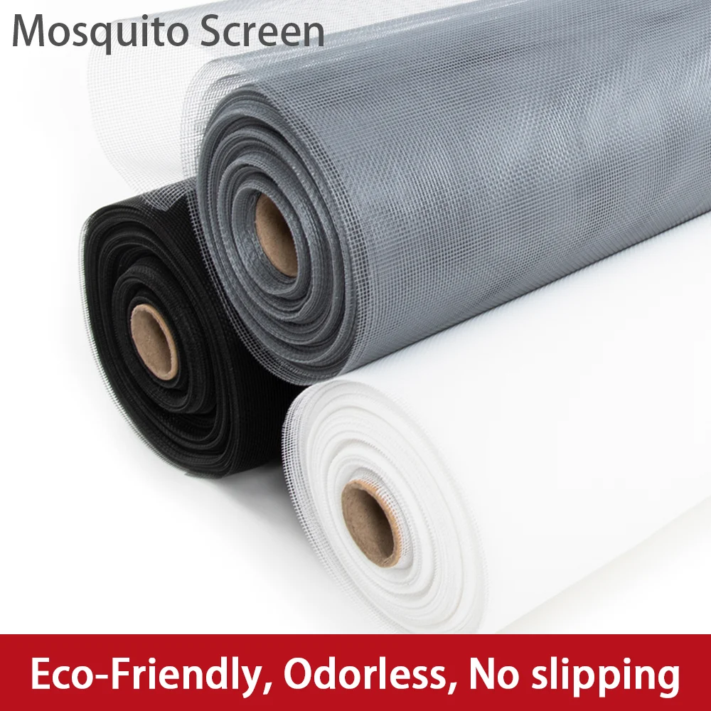 Eco-Friendly Mosquito Screen , Non-Slipping, Available in Black, Grey, and White, Suitable for Windows, Doors, and Balconies