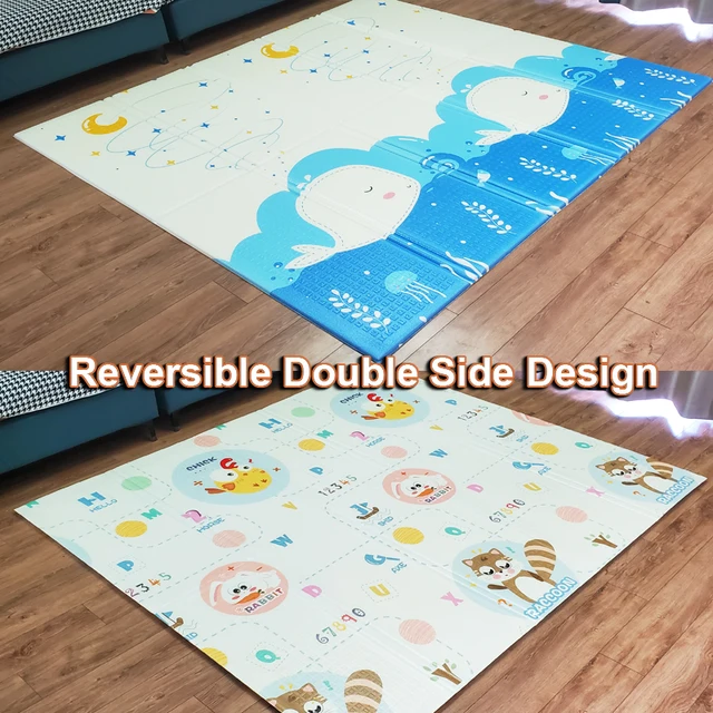 BEKOBABY Baby Play Mat Folding XPE Kids Carpet Home Outdoor Folding Waterproof Puzzle Game Mat Educational Baby Toys 200*180cm 4