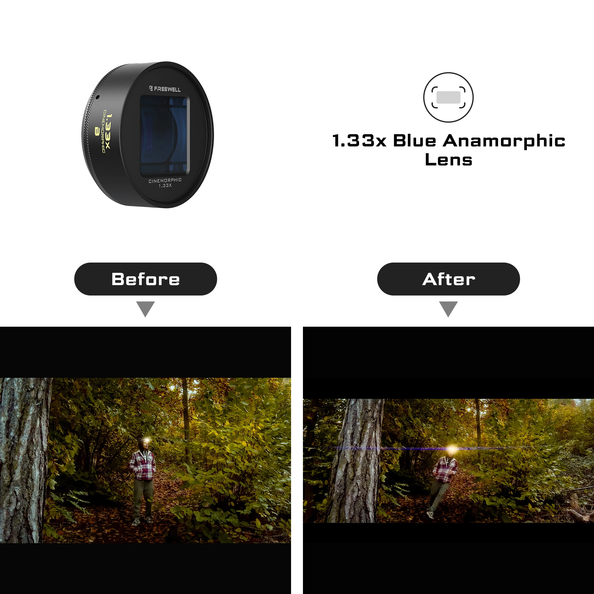 Samsung Filmmaker Kit 17MM Mount Phone Case and 1.33x Anamorphic Lens Selfie sti
