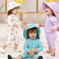 UV Baby Boy Swimsuit One Piece Swimming Jumpsuit Ruffles Bathing Suit SPF 50 Long Sleeve Kids Swimwear for Girls 1-7 Years 1