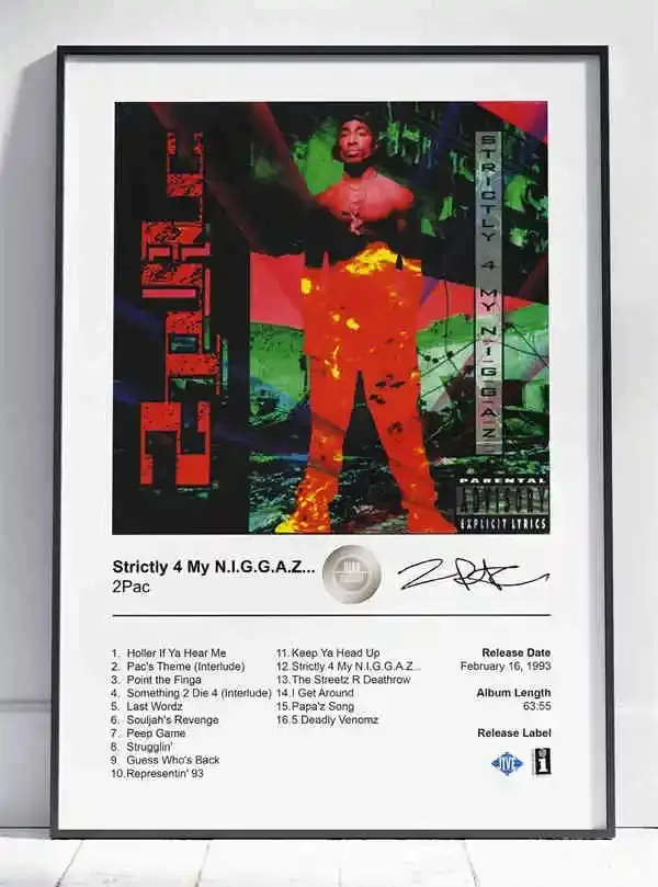 Tupac 2Pac Hip Hop Music Poster Art - Handmade Canvas Or Print