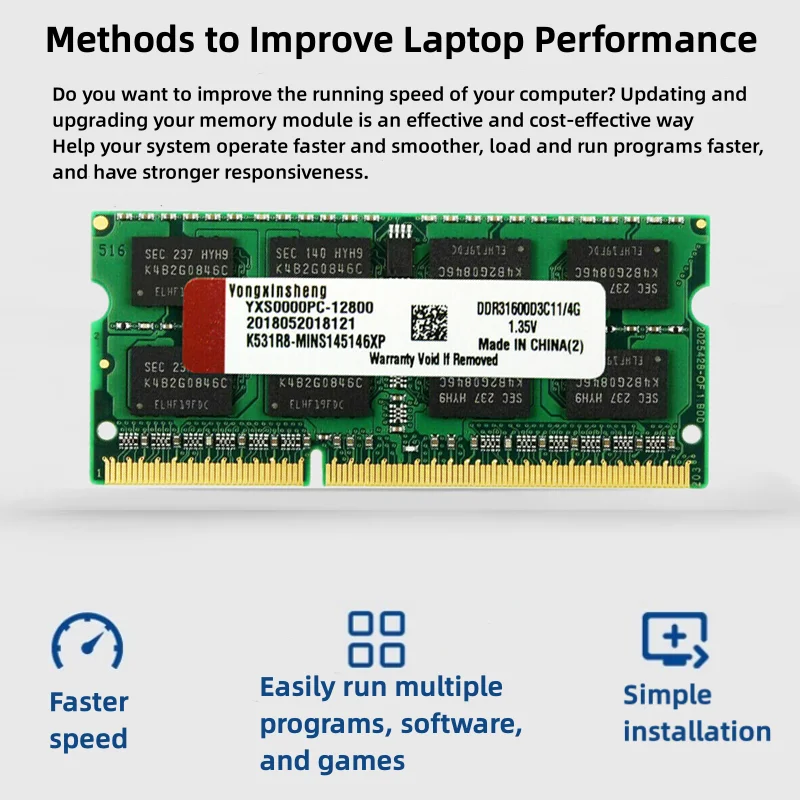 10개 세트 DDR3 DDR3L RAM 4GB 8GB 1600MHZ 1333MHZ 노트북 노트북 PC3 12800S 10600S 메모리 도매