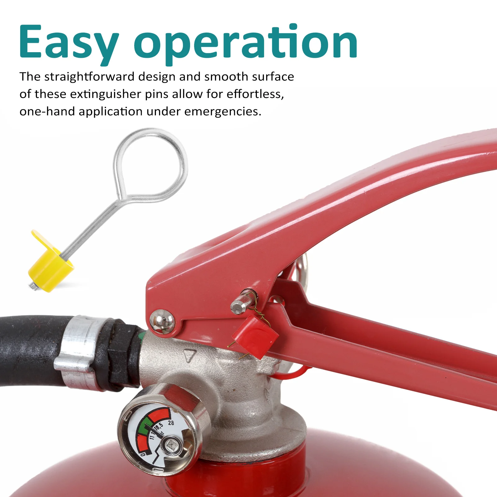 Fire Extinguisher Accessories Safety Pin Cap Replacement Part Seals Pull Lock Mechanism Tamper Proof Iron 50 Pcs