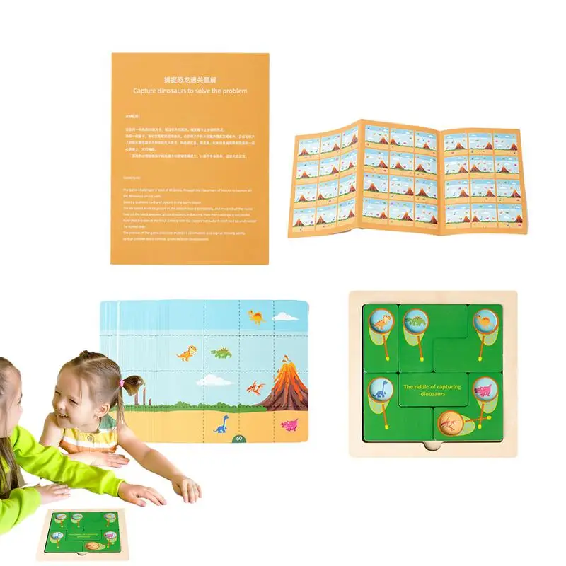 

Игрушки-пазлы для детей, пазлы с рыбками и динозаврами, обучающие и развивающие игрушки, сенсорные головоломки для дошкольного обучения