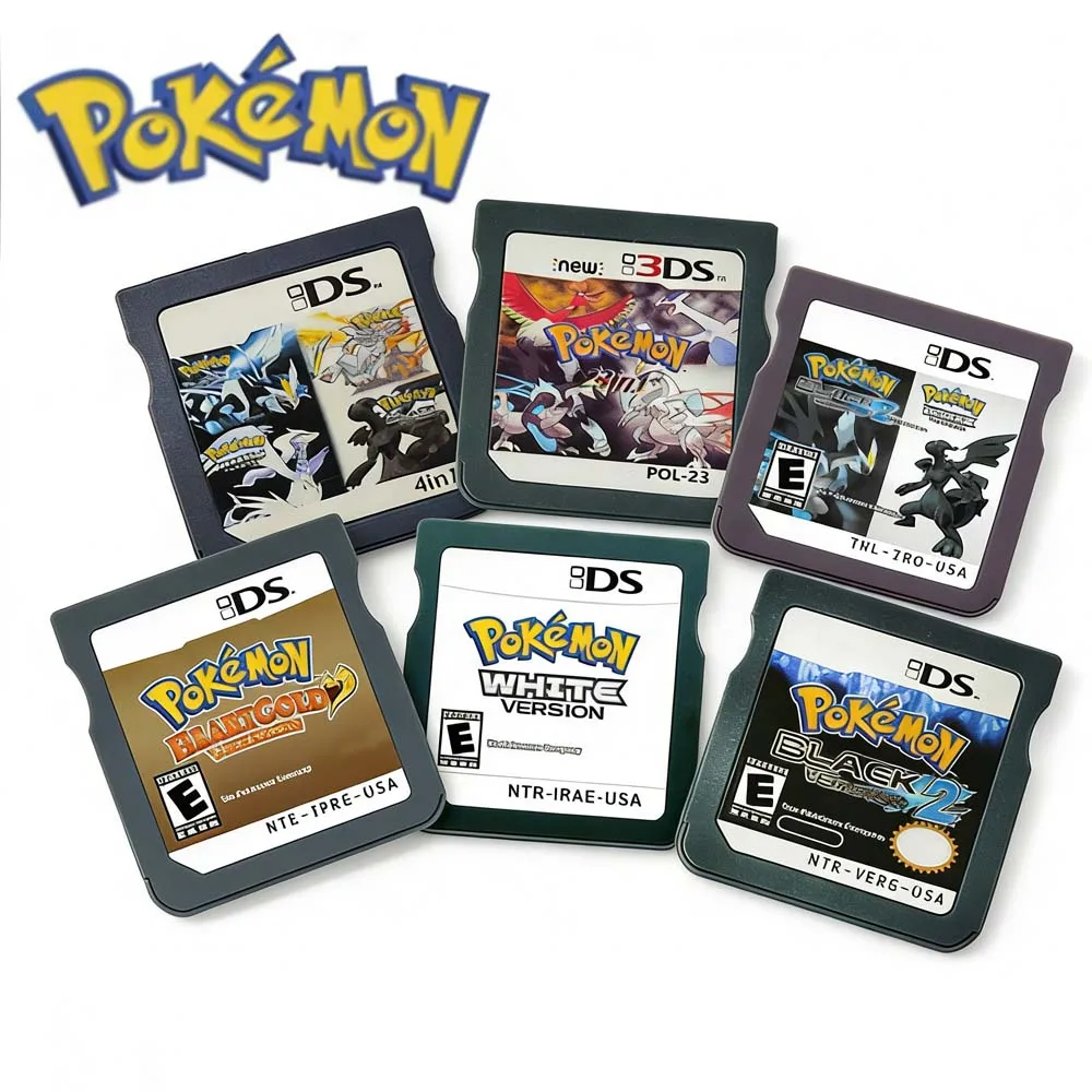 White R4ds DS Pokemon Game Card HeartGold SoulSilver Black Platinum White (R4 card ...