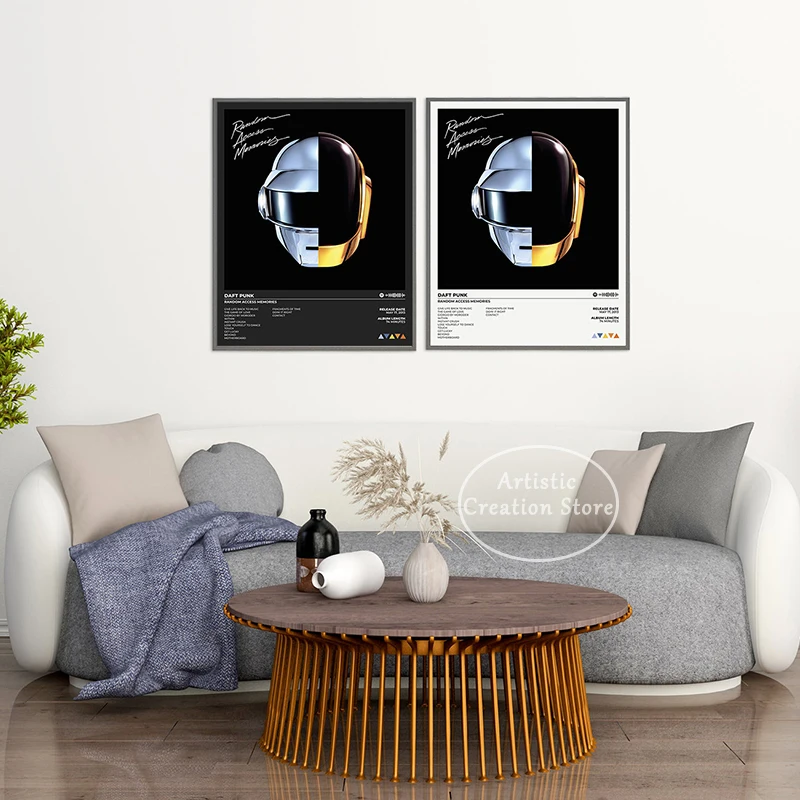 Around The World Daft Punk Poster Retro Canvas Painting Prints