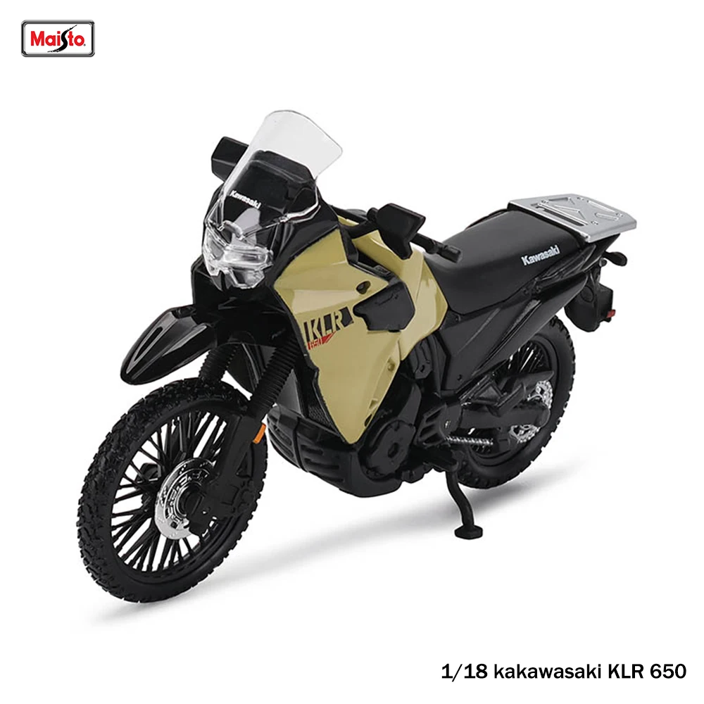 Maisto mainan motor die-casting Kawasaki KLR 650, koleksi hobi