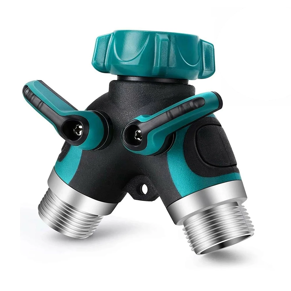 Y-Type Zinc Alloy Hose Splitter Double Way Joint One Split Two Faucet ...