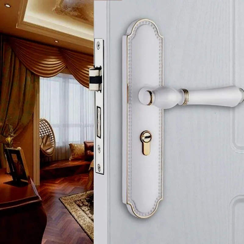Description Picture 5 of itemEuropean Style Zinc Alloy Bedroom Door Locks Quiet Security Door Lock Double Handle Lock Body Set with Key Door Hardware