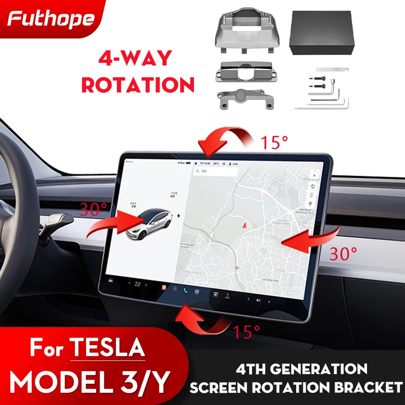 thumbnail image 2 of Two Directions Monitor Rotation Mount For Tesla Model 3 2 of 13