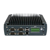 HUNSN Fanless Industrial PC,Mini Computer,IPC,Celeron J6412,IX15,Windows 11/Linux Ubuntu,TPM 2.0,6COM,HD,DP,3LAN,GPIO,9-36V 2Pin 1