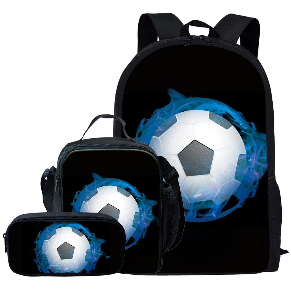 

HOMDOW Cool Balls Football Game School Bags 3Pcs/Set Kids Students Backpack Prints Teenager Large Capacity Bookbag Mochila