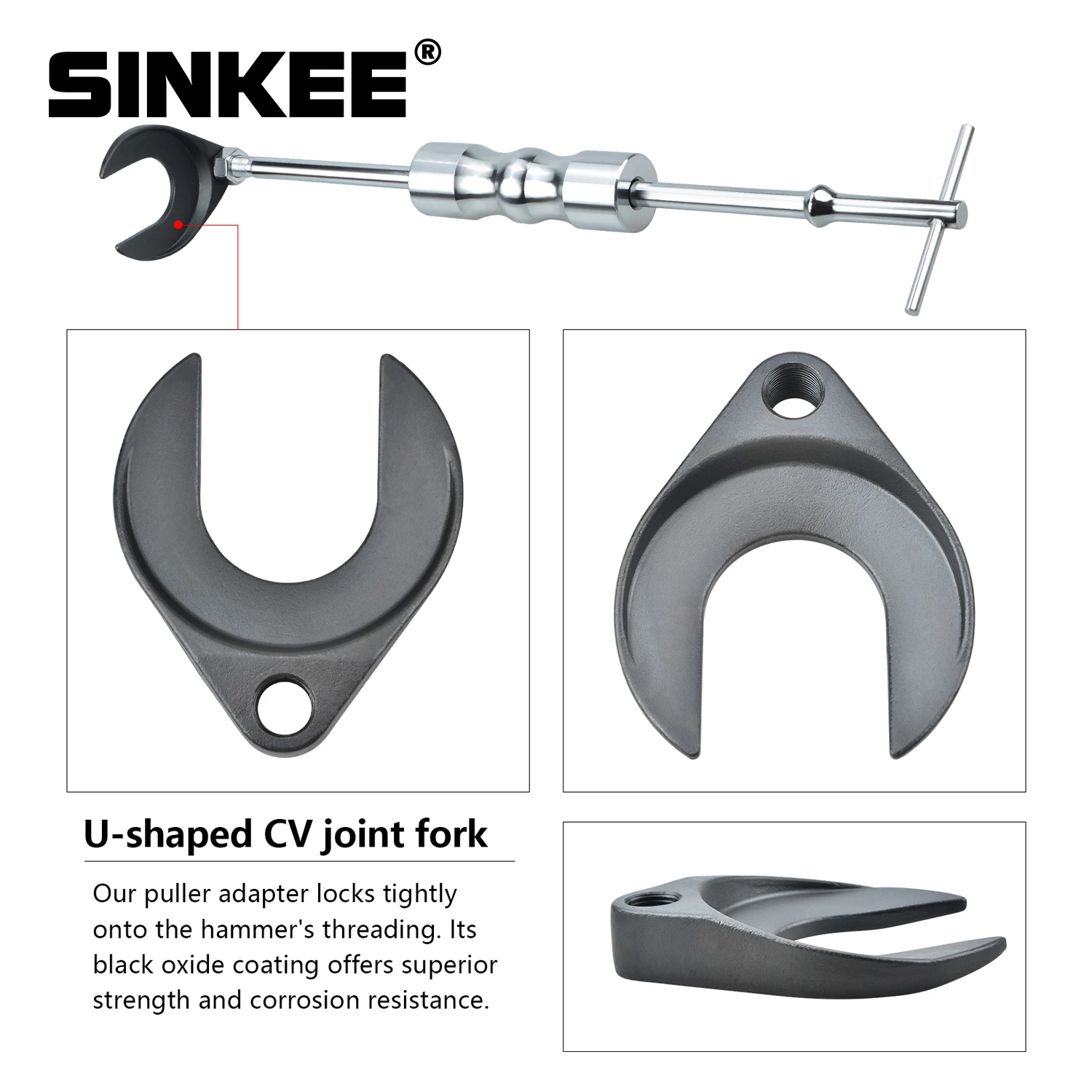 Inner Cv Axle Puller Tool Set With 5/8"18 Slide Hammer & Adapter