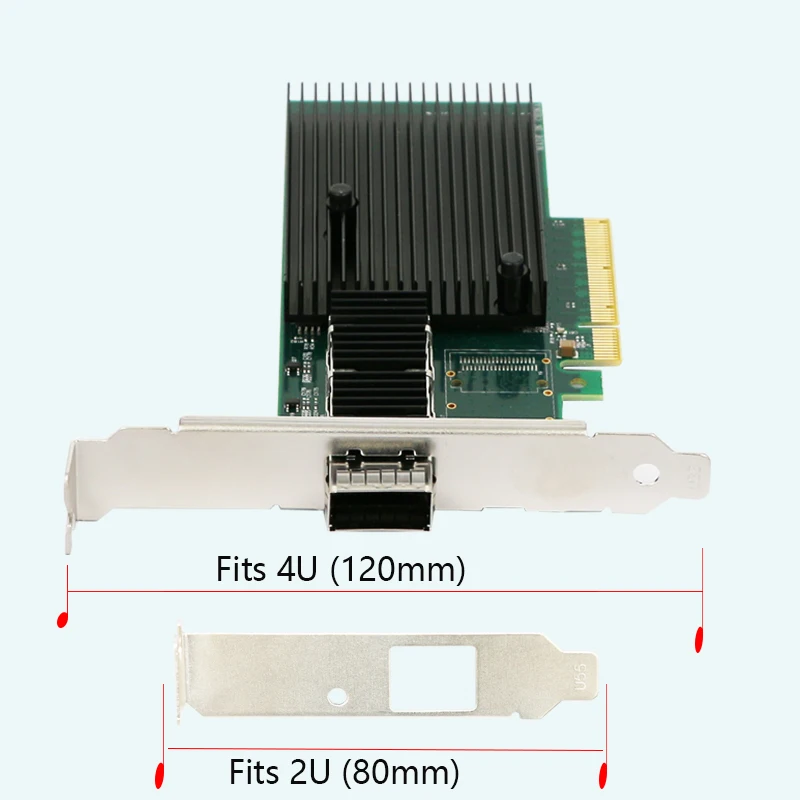 40G PCI-E QSFP 파이버 네트워크 카드, Intel NIC와 호환되는 서버/데스크탑 PC용 10G 이더넷 어댑터, 듀얼/싱글 모드 LC