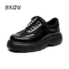 BKQU Male Daddy Shoes 2024 Spring and Autumn Mesh Breathable Black Thick Sole Casual Big Muffin Derby Shoes Advanced 6