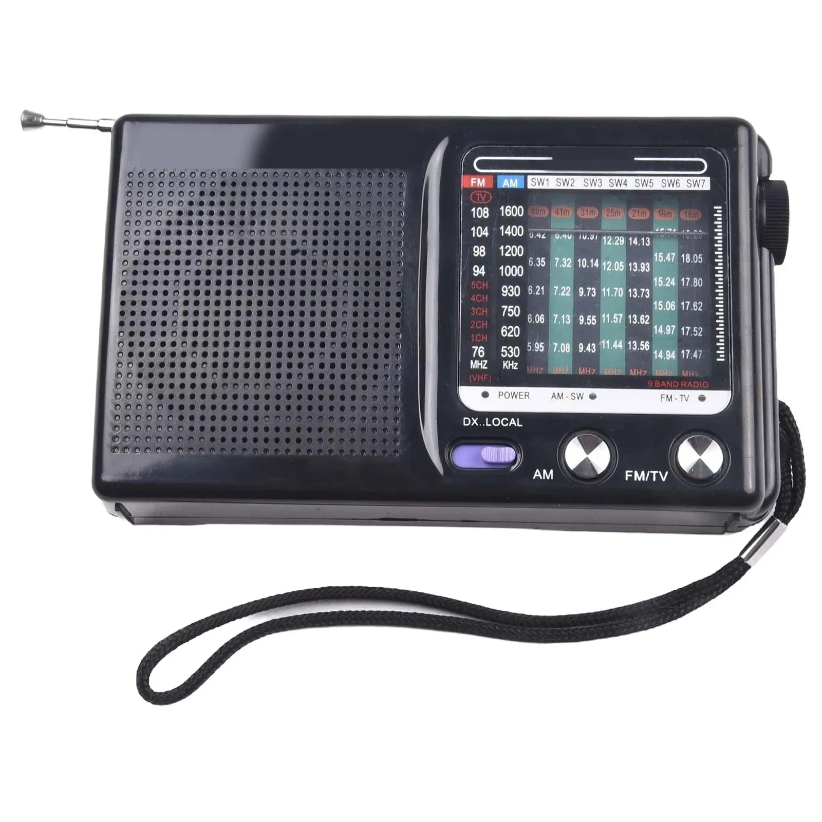 HiFi Portable Radio Telescopic Antenna Mini Handheld AM FM Radio Full ...