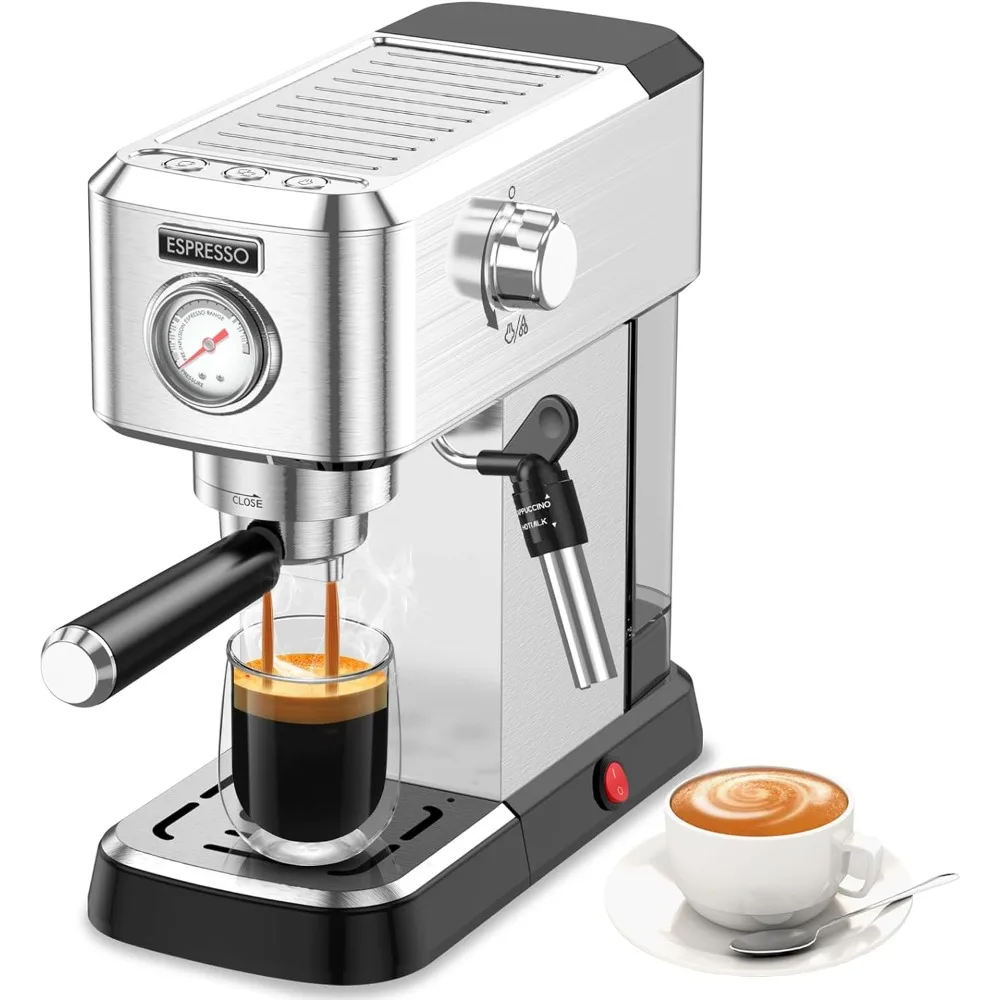 

Espresso Machine, 20 BAR Espresso Maker with Milk Frother Steam Wand for Latte and Cappuccino