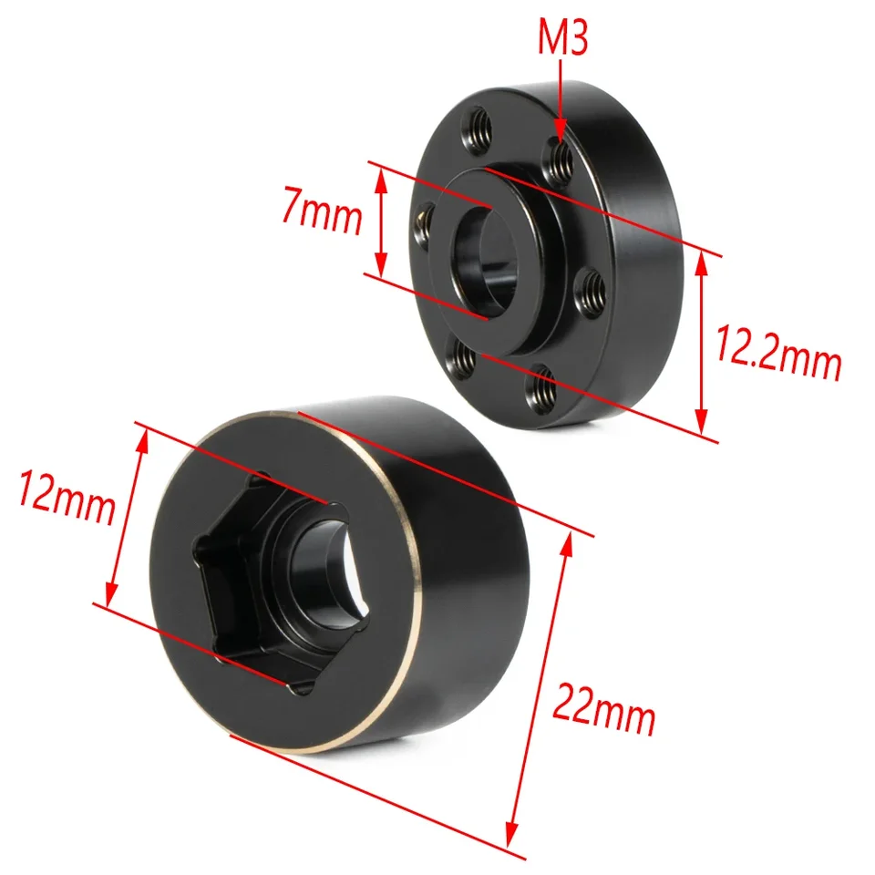 4 Pesi Per Ruote In Ottone, 1/10 In Ottone Per Mozzo - Foto 3