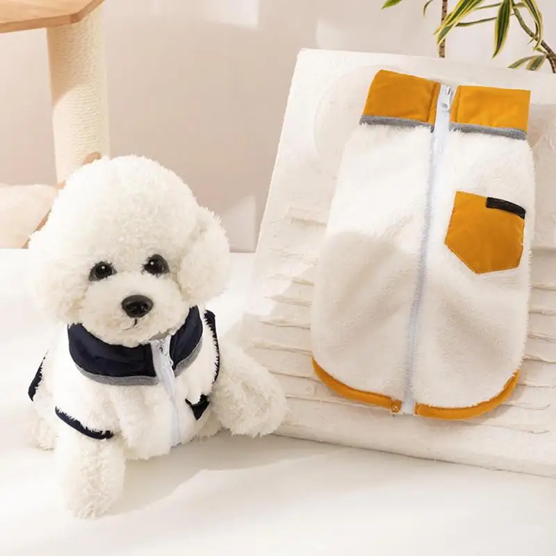 

Windproof Warm Dog Jacket Durable Lightweight Dog Fleece Vest Waterproof Puppy Snow Jacket Clothes With Zipper Pet Supplies