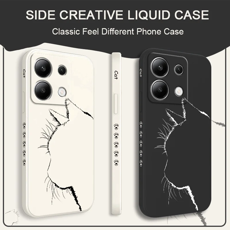 Charming Cat Liquid Silicone Phone Case