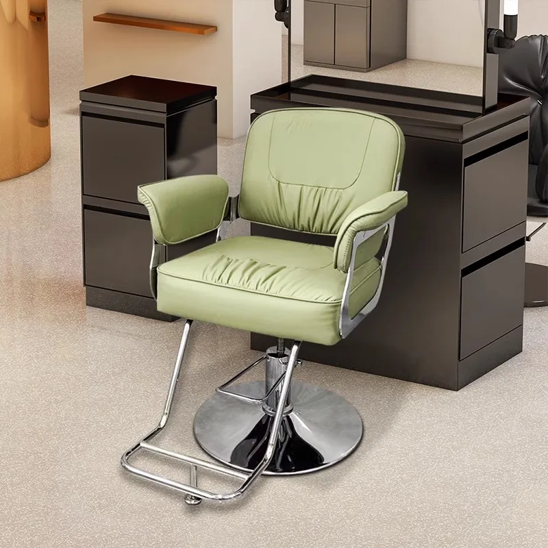 Swivel Vanity Barber Chairs Ergonomic Aesthetic Reclining Chair Facial Stool Metal Sillas De Barberia Beauty Salon Furniture