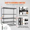 Storage Shelving Unit, 5-Tier Adjustable Storage Shelves, 60" L x 24" W x 78" H Heavy Duty Garage Storage Shelves 3