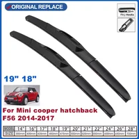 Car Wiper Blade For Mini cooper hatchback F56 19"+18" 2014-2017 Auto Windscreen Windshield Wipers Blades Window Fit U Hook Arms 1
