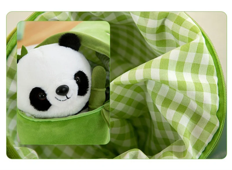 25/38CM Panda with Bamboo Soft Plush Doll Pillow Stuffed International Favorite Dolls Birthday Christmas Gifts Presents for Kids