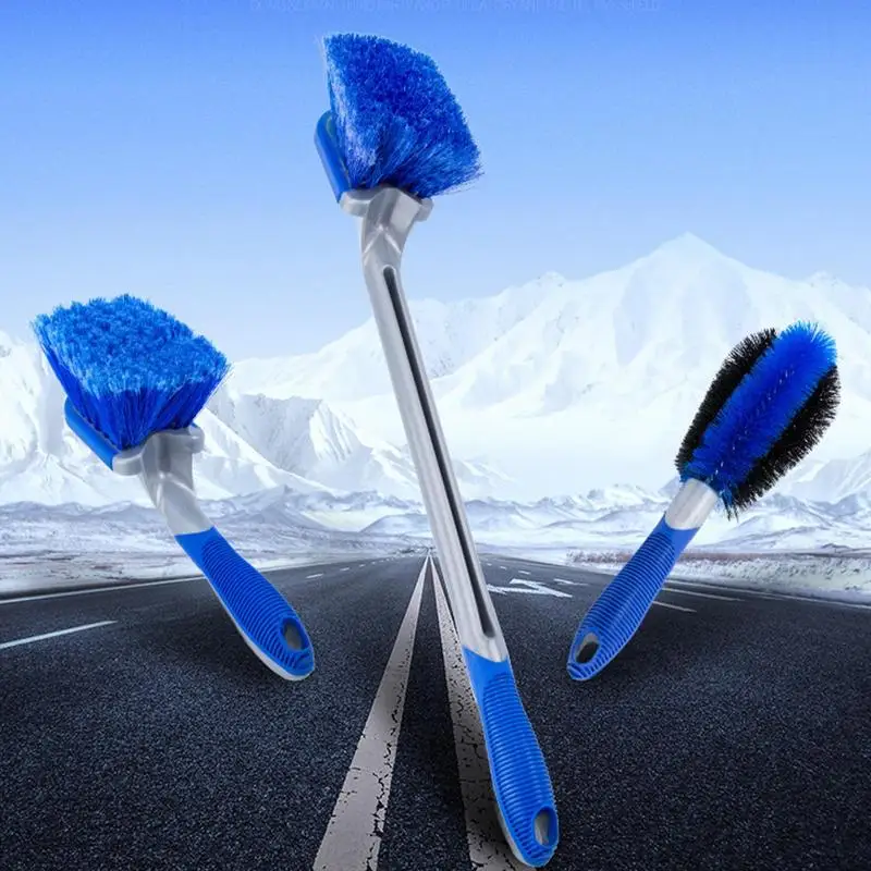 

Car Wheel Brush Non Slip Handle Easy Cleaning Rims Spokes Wheel Barrel Universal Car Truck Bicycles Bikes For Tires Cleaning